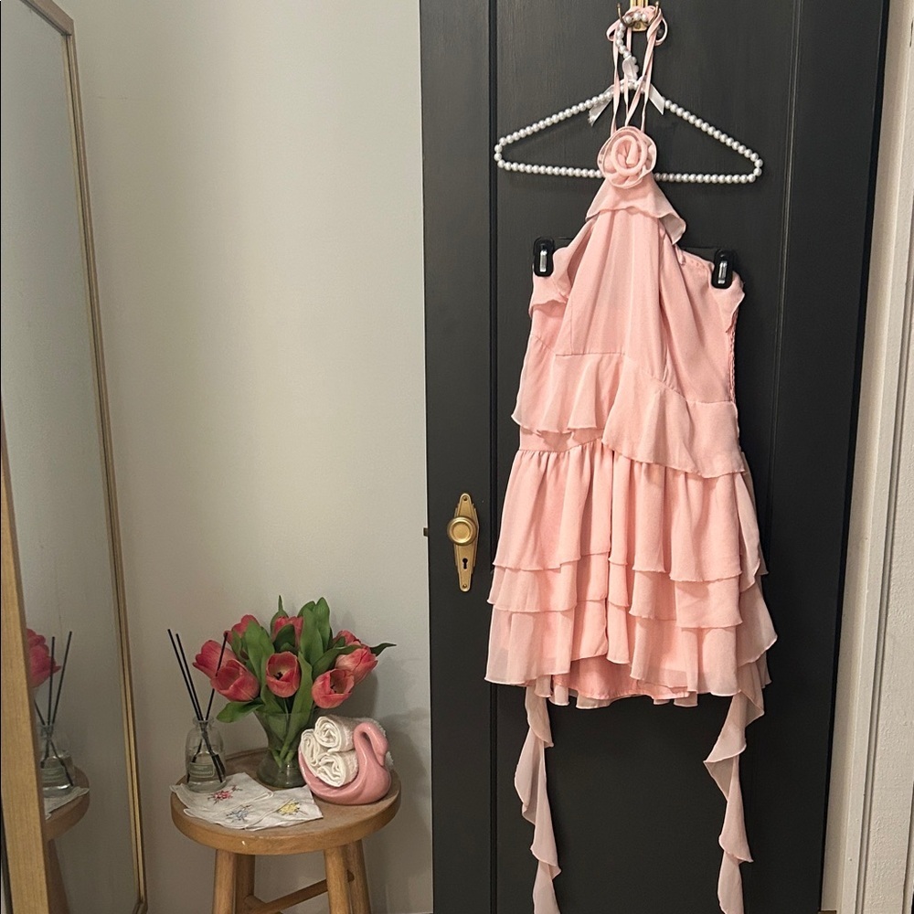 SHEIN Pink Asymmetrical Dress